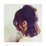 結婚式ヘアセットハーフアップ♡