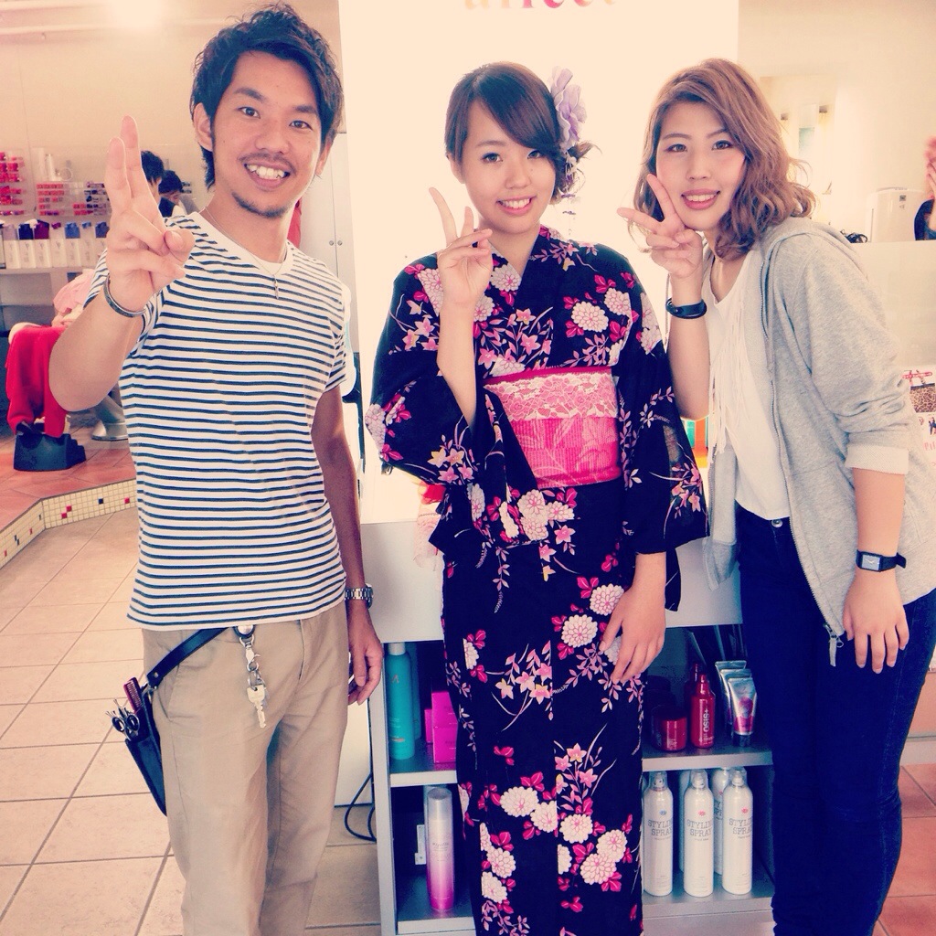 ゆかたの着付け、帯アレンジ☆