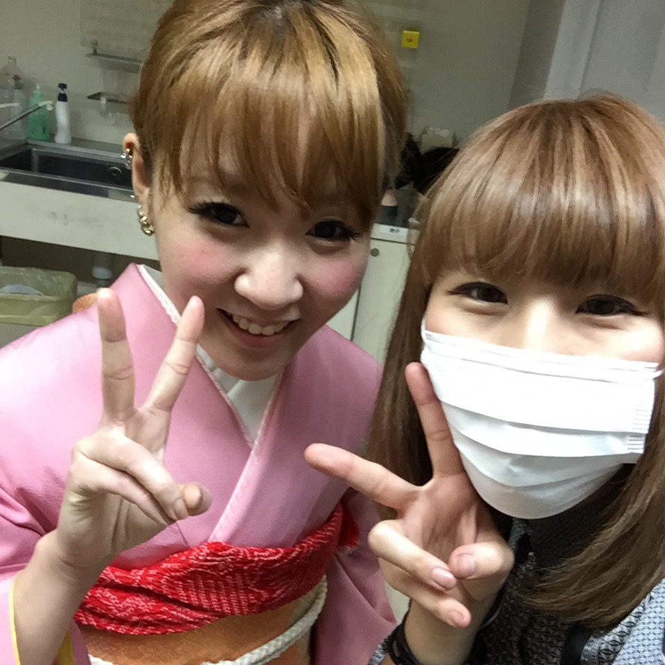 成人式の振袖の着付け練習☆affect女子は着付けもできちゃうのです！