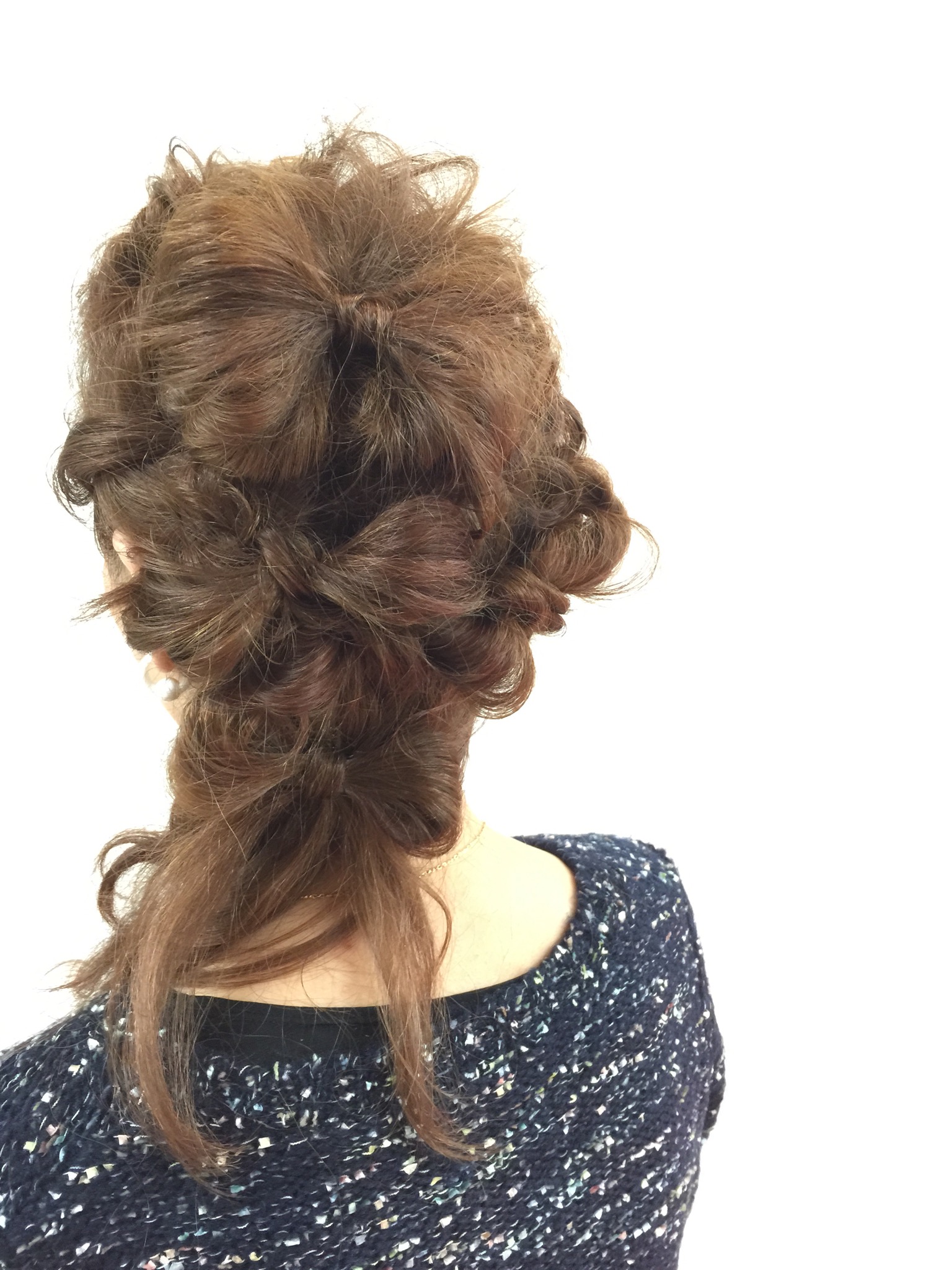 外人風あみこみアレンジ!!リボンたくさんでガーリーに❤︎