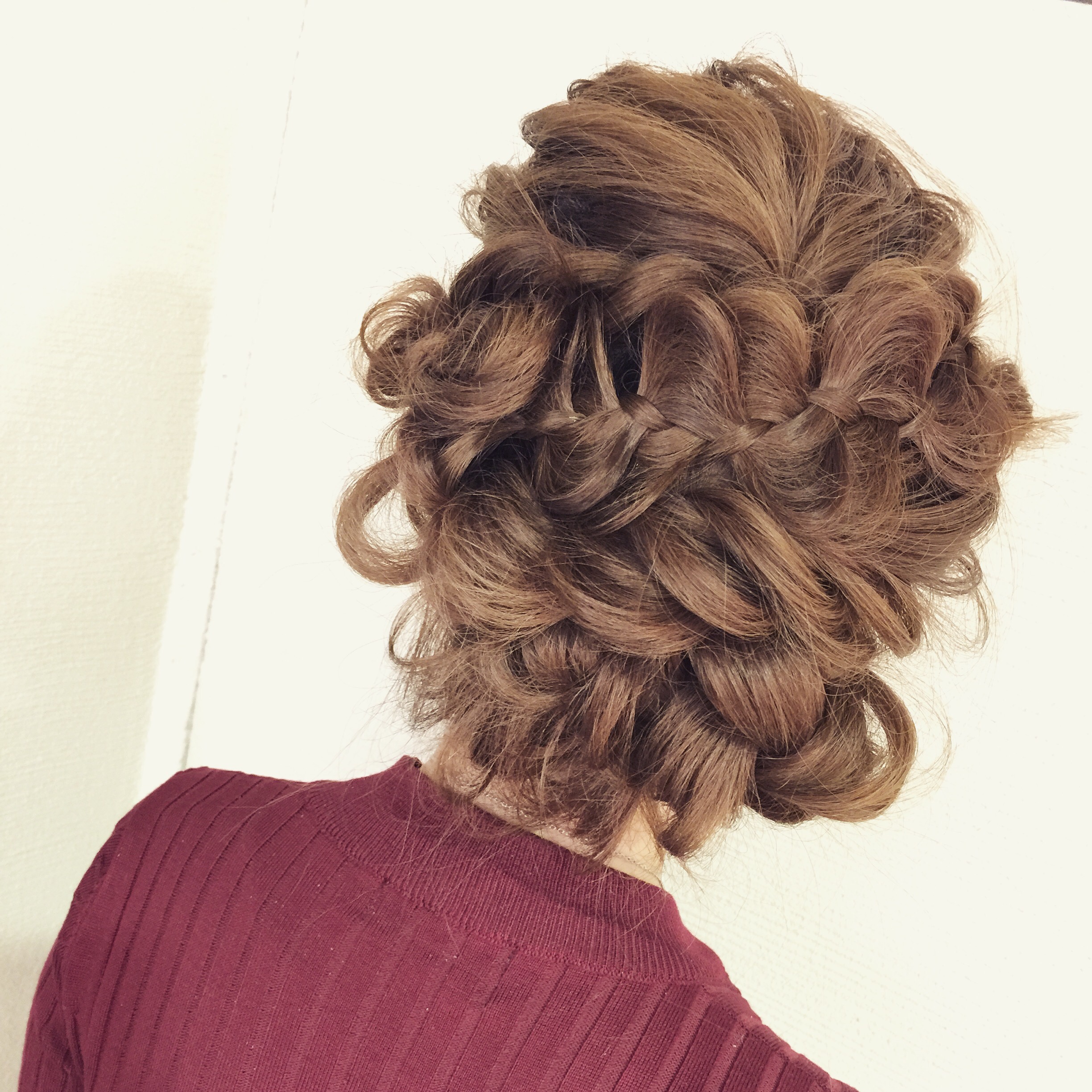 ヘアアレンジ☆編み込みアップスタイル!!