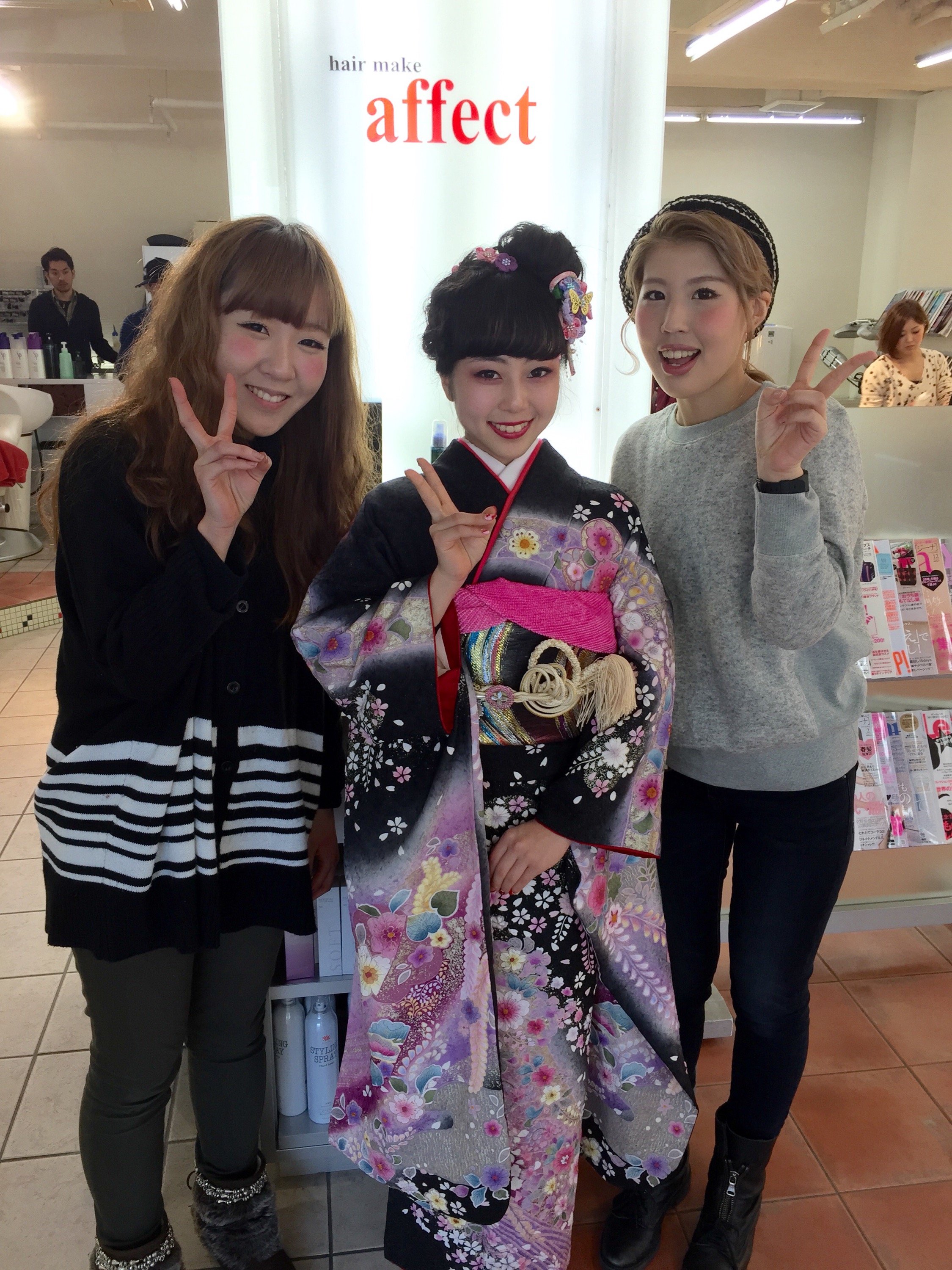 成人式目前!!affectスタッフ気合入りまくりです☆