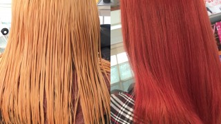 メタリックレッド☆僕のお客様には珍しくダブルカラー^_−☆