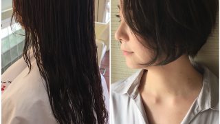 リアルサロンワーク！超ロングからハンサム系ショートに^_−☆